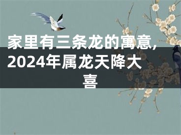 家里有三条龙的寓意,2024年属龙天降大喜