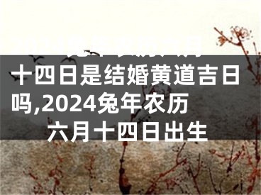 2024兔年农历六月十四日是结婚黄道吉日吗,2024兔年农历六月十四日出生