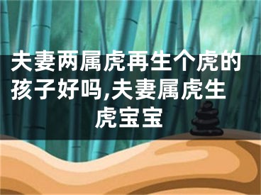 夫妻两属虎再生个虎的孩子好吗,夫妻属虎生虎宝宝