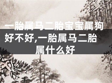 一胎属马二胎宝宝属狗好不好,一胎属马二胎属什么好