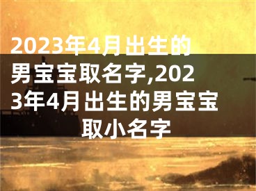 2023年4月出生的男宝宝取名字,2023年4月出生的男宝宝取小名字