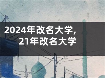 2024年改名大学,21年改名大学