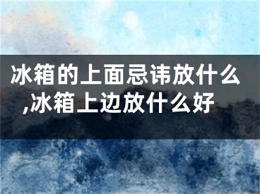 冰箱的上面忌讳放什么,冰箱上边放什么好