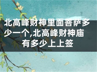 北高峰财神里面菩萨多少一个,北高峰财神庙有多少上上签