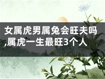 女属虎男属兔会旺夫吗,属虎一生最旺3个人