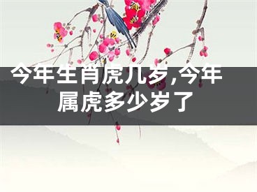 今年生肖虎几岁,今年属虎多少岁了