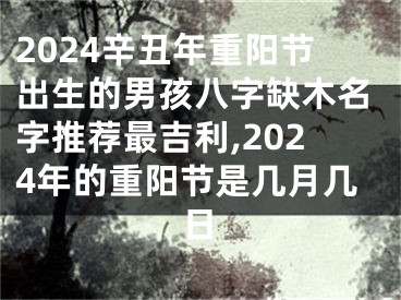 2024辛丑年重阳节出生的男孩八字缺木名字推荐最吉利,2024年的重阳节是几月几日