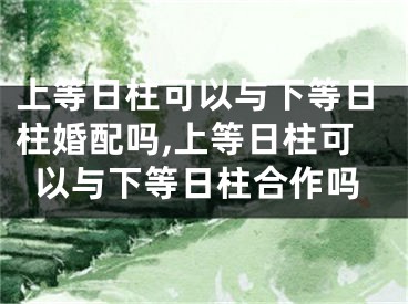 上等日柱可以与下等日柱婚配吗,上等日柱可以与下等日柱合作吗