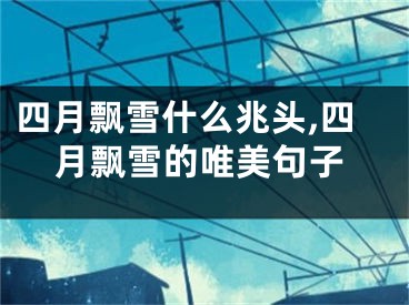 四月飘雪什么兆头,四月飘雪的唯美句子