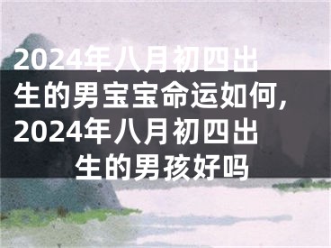 2024年八月初四出生的男宝宝命运如何,2024年八月初四出生的男孩好吗