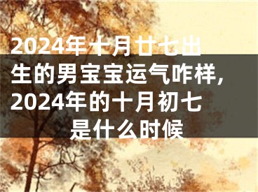 2024年十月廿七出生的男宝宝运气咋样,2024年的十月初七是什么时候