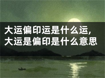 大运偏印运是什么运,大运是偏印是什么意思