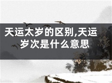 天运太岁的区别,天运岁次是什么意思