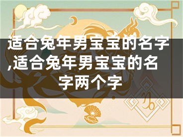 适合兔年男宝宝的名字,适合兔年男宝宝的名字两个字
