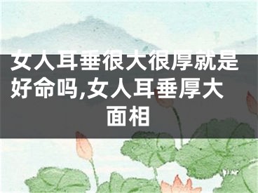女人耳垂很大很厚就是好命吗,女人耳垂厚大面相