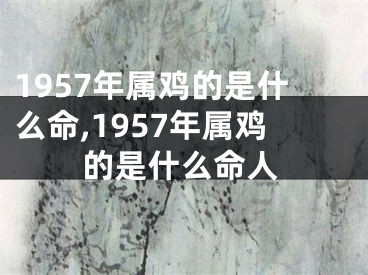 1957年属鸡的是什么命,1957年属鸡的是什么命人