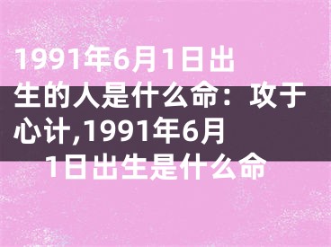 1991年6月1日出生的人是什么命：攻于心计,1991年6月1日出生是什么命
