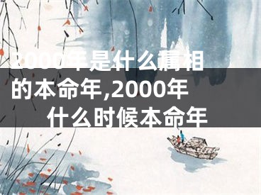 2000年是什么属相的本命年,2000年什么时候本命年