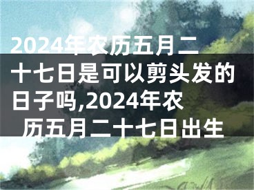 2024年农历五月二十七日是可以剪头发的日子吗,2024年农历五月二十七日出生