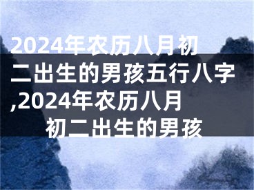 2024年农历八月初二出生的男孩五行八字,2024年农历八月初二出生的男孩