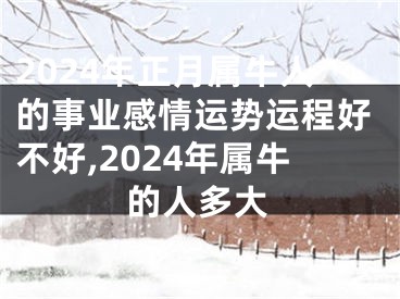 2024年正月属牛人的事业感情运势运程好不好,2024年属牛的人多大