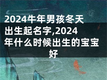 2024牛年男孩冬天出生起名字,2024年什么时候出生的宝宝好