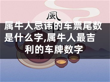 属牛人忌讳的车票尾数是什么字,属牛人最吉利的车牌数字