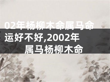 02年杨柳木命属马命运好不好,2002年属马杨柳木命