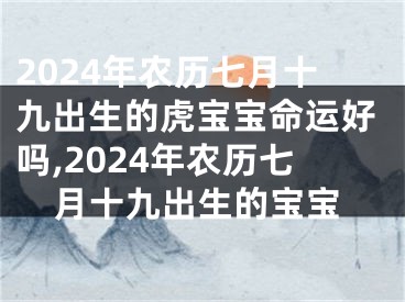 2024年农历七月十九出生的虎宝宝命运好吗,2024年农历七月十九出生的宝宝