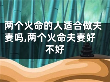 两个火命的人适合做夫妻吗,两个火命夫妻好不好