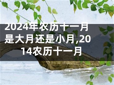 2024年农历十一月是大月还是小月,2014农历十一月