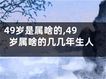49岁是属啥的,49岁属啥的几几年生人