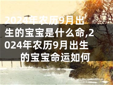 2024年农历9月出生的宝宝是什么命,2024年农历9月出生的宝宝命运如何