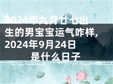 2024年九月廿七出生的男宝宝运气咋样,2024年9月24日是什么日子