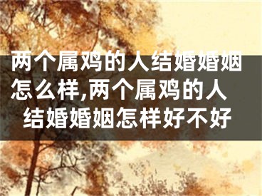 两个属鸡的人结婚婚姻怎么样,两个属鸡的人结婚婚姻怎样好不好