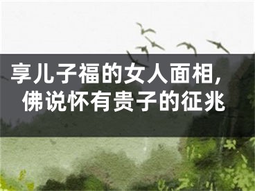 享儿子福的女人面相,佛说怀有贵子的征兆