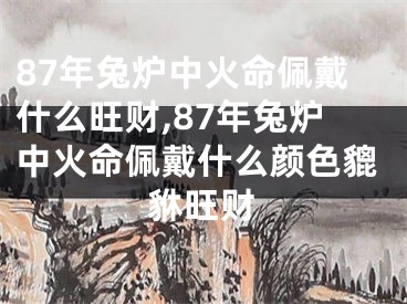 87年兔炉中火命佩戴什么旺财,87年兔炉中火命佩戴什么颜色貔貅旺财