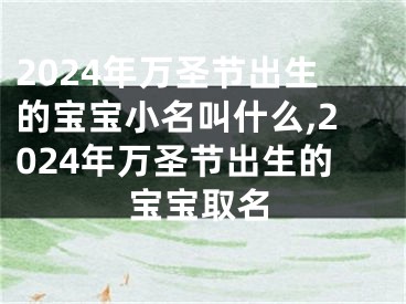 2024年万圣节出生的宝宝小名叫什么,2024年万圣节出生的宝宝取名