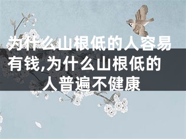 为什么山根低的人容易有钱,为什么山根低的人普遍不健康