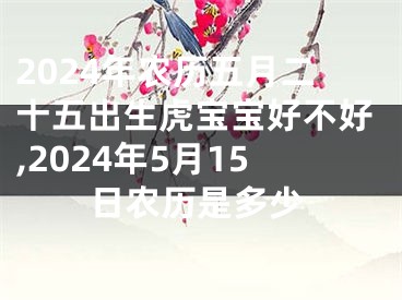 2024年农历五月二十五出生虎宝宝好不好,2024年5月15日农历是多少