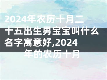 2024年农历十月二十五出生男宝宝叫什么名字寓意好,2024年的农历十月