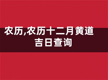 农历,农历十二月黄道吉日查询