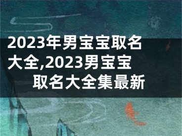 2023年男宝宝取名大全,2023男宝宝取名大全集最新