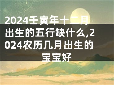 2024壬寅年十二月出生的五行缺什么,2024农历几月出生的宝宝好