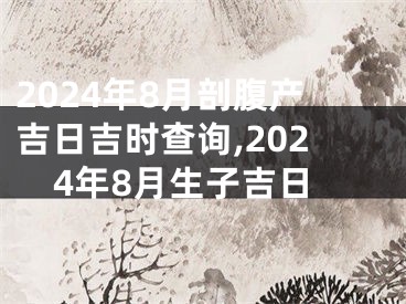 2024年8月剖腹产吉日吉时查询,2024年8月生子吉日