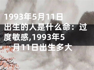 1993年5月11日出生的人是什么命：过度敏感,1993年5月11日出生多大