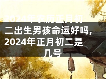 2024年农历正月初二出生男孩命运好吗,2024年正月初二是几号