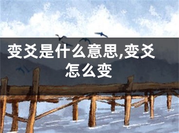 变爻是什么意思,变爻怎么变