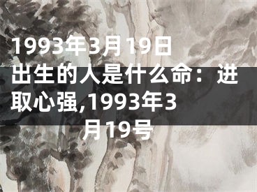 1993年3月19日出生的人是什么命：进取心强,1993年3月19号