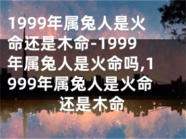 1999年属兔人是火命还是木命-1999年属兔人是火命吗,1999年属兔人是火命还是木命